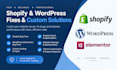 fix wordpress error woocommerce fix elementor bug shopify bug fix shopify expert