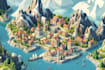 do custom map illustration, isometric map, site map design