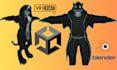 do unique vrchat avatar, 3d furry model, gmod, vseeface, vrchat, vtuber