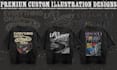 create stunning custom illustration t shirt designs