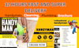 design a professional flyer for construction, carpentry roofing and cleaning