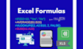 do microsoft excel data entry, formatting, formulas and charts