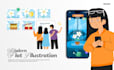 create modern flat design illustration