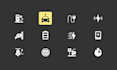 design custom professional glyph solid icon set