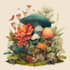 make a botanical illustration with hand drawn