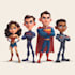 design superhero caricature character