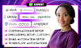 setup hubspot crm slack stackby click up odoo crm podio copper pipedrive crm