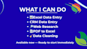 do accurate data entry, web research and excel work