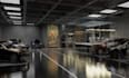 visualize 3d car show room, parking lot render, open space render, mechanic shop