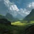 paint detailed, fantasy landscape