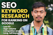 do kgr keyword research for ranking on the google first page