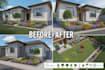 create a landscape design, front yard, backyard, flower bed, pool, park, street