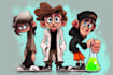 design a 2d cartoon character