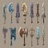 create weapon design and illustration