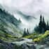 draw a watercolor landscape illustration