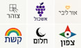design a unique hebrew style logo with creative shapes and typography
