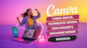 do canva workbook ebook, editable lead magnet workbook journal, and ebook layout