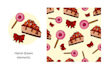 design hand drawn bold and minimal seamless patterns