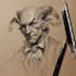 draw a horror and fantasy horror character art