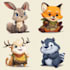 draw cute animal characters