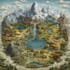 create an amazing fantasy map illustration