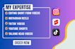 do video editing for instagram reels, youtube shorts and tiktok edits