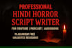 write spooky and engaging horror stories for youtube