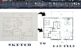 convert your pdf, image or sketch to autocad 2d floorplan