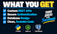 your backend developer using python and node