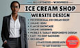 build a modern ice cream shop website with online ordering