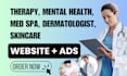 design medical website online dermatologist website and setup high converting ad