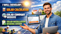 develop solar calculator solar company website solar installation booking system