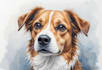 draw watercolor pet portrait
