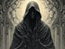 draw dark art illustration with engraving style