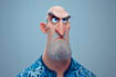 draw a digital cartoon character