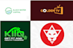 create flat minimalist startup logo design