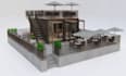 create cozy 3d café and restaurant design