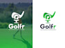 make modern creative golf logo design