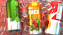 do unique 3d beverages for can, label design, juice drink, packaging design,logo
