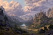 draw a natural landscape and background illustration