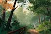 draw anime illustration background