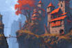 draw fantasy worlds illustration, environment concept art
