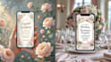 design editable digital wedding invitation template with rsvp qr code