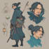 design original fantasy characters with unique costumes