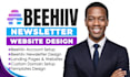 setup beehiiv newsletter, design beehiiv website, beehiiv landing page, substack