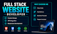 do custom website development as full stack developer, front end developer