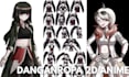 draw 2d anime danganronpa sprites,character reference sheets, and custom fanart