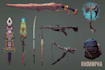create weapon design and illustration