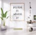 do inspirational typography wall art poster design