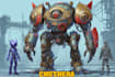 draw amazing character mecha robot illustration